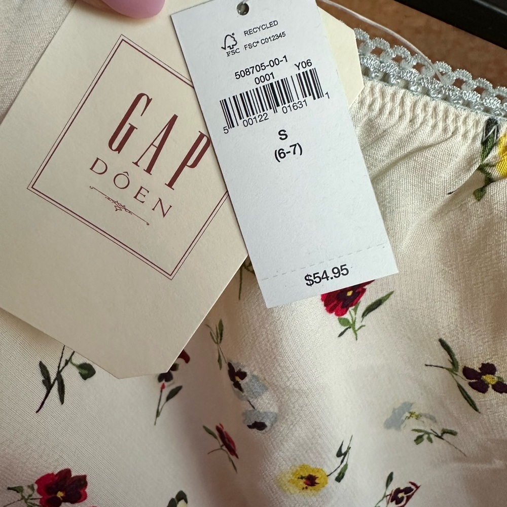 NWT GAP x Doen Cream A-Line with Floral Print 6/7 - Picture 4 of 4